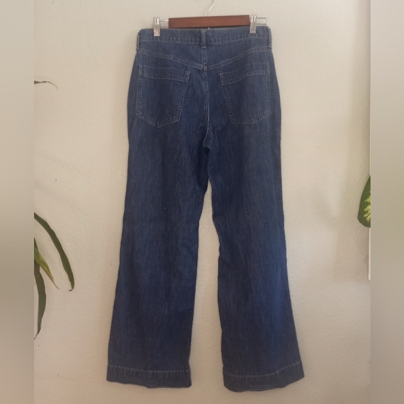 J Crew Wide Leg Preppy Boho Wide Leg Casual Medium Wash Trouser Jean 27 - Picture 2 of 6